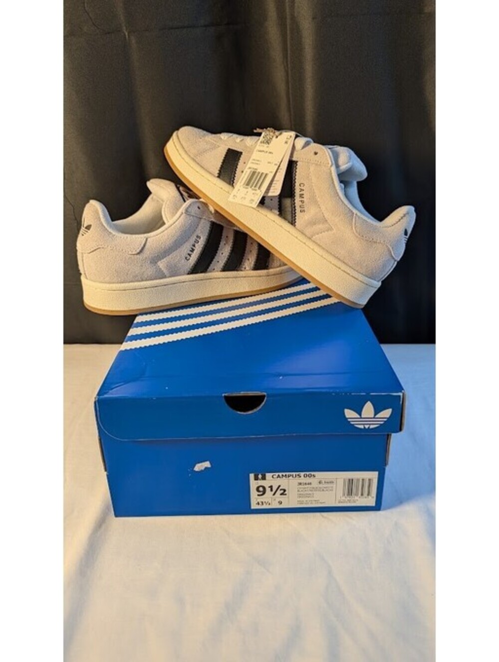 Adidas Originals Campus 00s JR1646 "Grey White/Black" size US Men's 9.5 US W 11